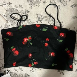 SHEIN cherry crop top